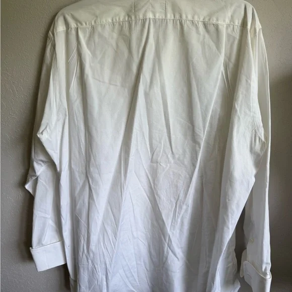 Men’s 16-33 Filo A Mana Tom James Pleated Long Sleeve Formal Dress Shirt - Picture 8 of 8